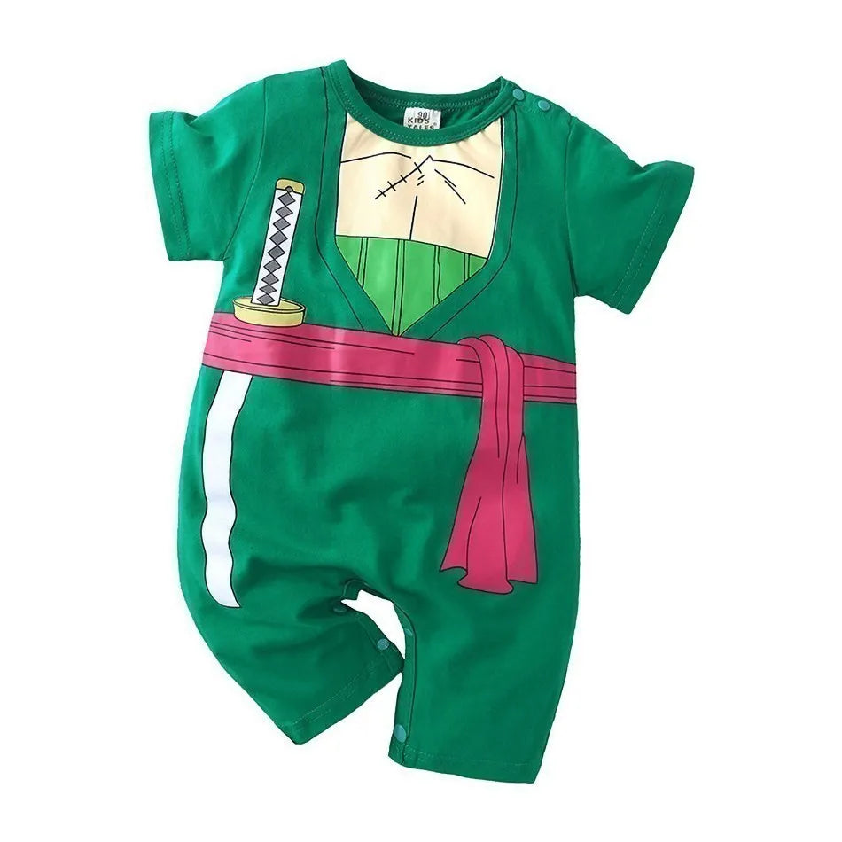 Baby Sommer kurz ärmel ige Baumwolle Anime Overall Jungen Mädchen Rollenspiel Kostüme Baby Kurzarm Body suits Kinder Stram pler.