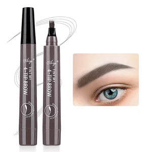 Four-pronged eyebrow pencil, four-end, long-lasting, non-smudged, water-resistant, anti-smudged eyebrow pencil.