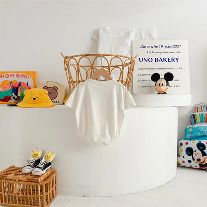 Cartoon Pooh Bär Bodys Schatz Tasche Furz Kleidung Baumwolle Weiche Sommer Baby Kleidung Neugeborenen Fotografie Strampler K5652.