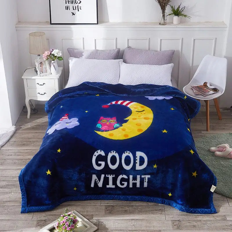 Winter Raschel Blankets Thickened Soft Comfortable and Fluffy Plush Quilt Home Multifunctional Single Person Double Warm Blanket
