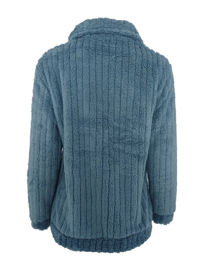 2025, Herbst und Winter, neue Mode, Damenpullover, Mäntel, Übergröße, Fleece-Strickjacke, kurzer Kragen, Tops, Damenbekleidung