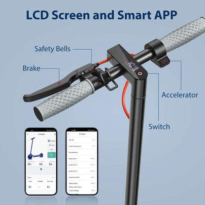 2025 New AOVOPRO Turn Signal Electric Scooter 350W 8.5 Inch Tire APP Smart Escooter 31KM/H 36V10.5AH Electric Scooter for Adults.