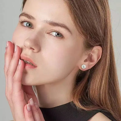 TEN CARATS Moissanite Stud Earrings for Women, D Color VVS1, S925 Sterling Silver, Luxury Jewelry Gift with GRA Certificate.