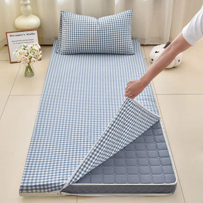 WOSTAR Geometric printed mattress protector cover with zipper fully enclosed single bed sheet pure cotton protection pad 90x190