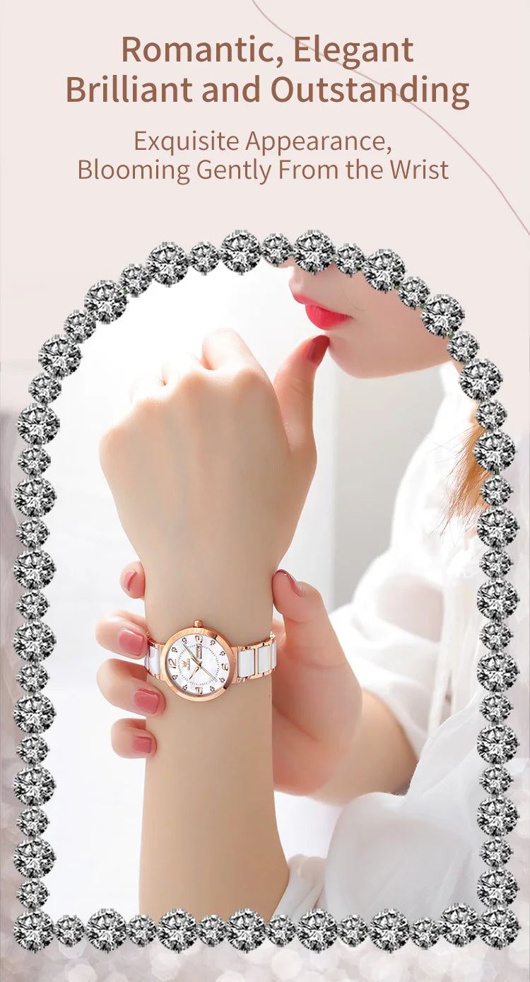OLEVS Women's Wristwatch Luxury Brand Watch for Women Elegant Bracelet Waterproof Fashion Quartz Ladies Watches Reloj Para Mujer.