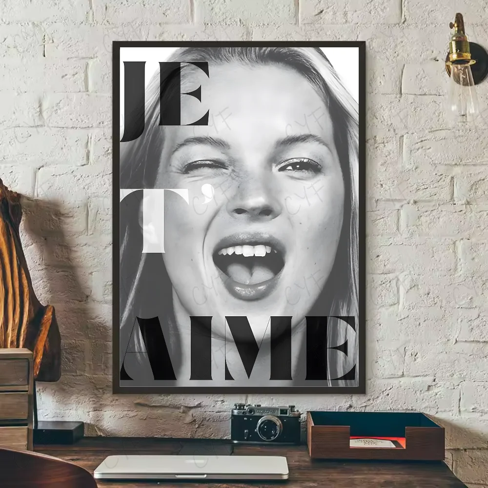Kate Moss Fashion Modern Art Poster HD art sticky wall waterproof home living room bedroom bar aesthetic decoration