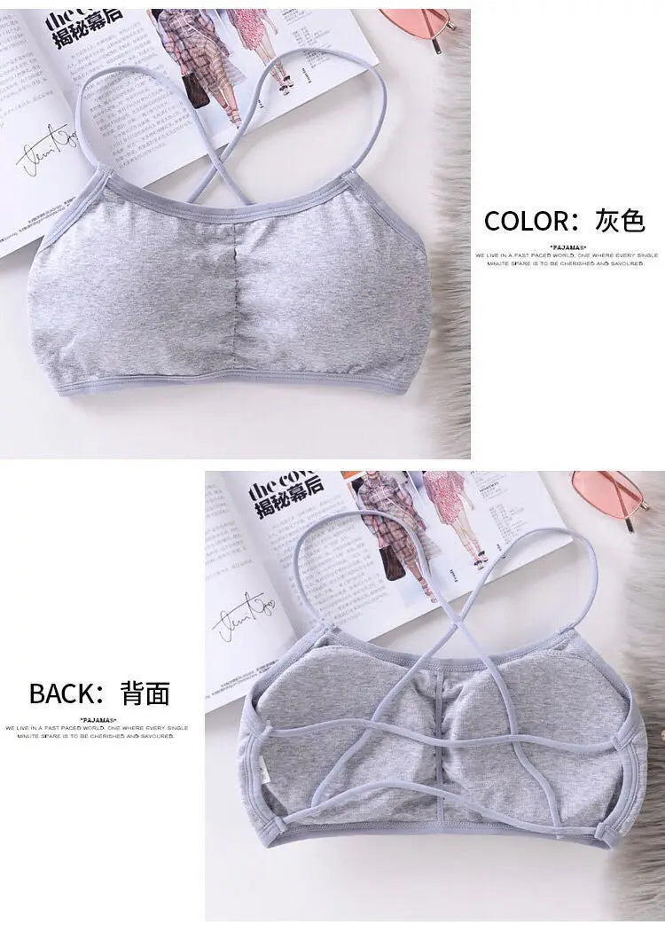 1pcs Womens Top Cross Strap Sports Bra Thin Push Up Sport Bra Yoga Gym Crop Tops Brassiere Fitness Breathable Girls Student Bras.
