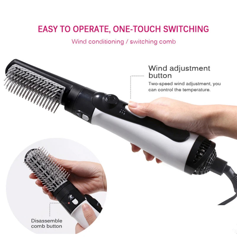 Professional Hair Dryer Machine 3 in 1 Multifunction Hair Styling Tools Hairdryer Pro Hair Curler Straightener Dryer Comb Brush.