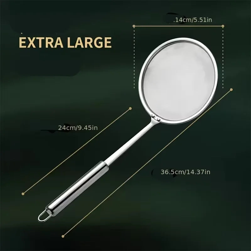 Fine Mesh 304 Stainless Steel Strainer Sieve Juice Egg Filter Colanders Coffee Tea Vegtables Filtering Food Kitchen Accessories.