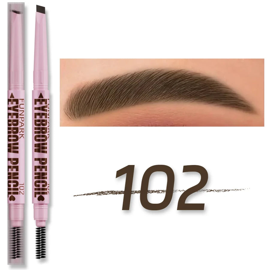 2 in1 Eyebrow pencil professional Cosmetics makeup for women 5 Colors Waterproof Eyebrow Tattoo brush Long Lasting eyebrow pen.