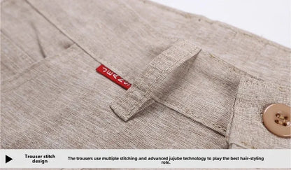 Summer Thin Men's Casual Pants Straight-Leg Loose-Fit Linen Trousers Youth Men's Pants Direct From Manufacturer Wholesale