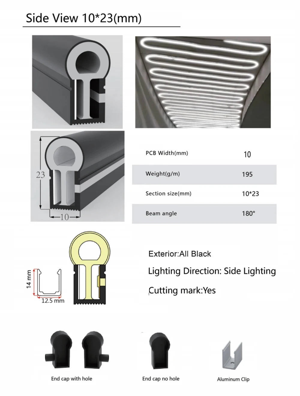 IP67 Waterproof Led Neon Silicone Flexible Cover Tube Suitable For WS2812B WS2811 5050 RGB 5mm 8mm 10mm 12mm PCB Light Strip.