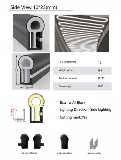 IP67 Waterproof Led Neon Silicone Flexible Cover Tube Suitable For WS2812B WS2811 5050 RGB 5mm 8mm 10mm 12mm PCB Light Strip.