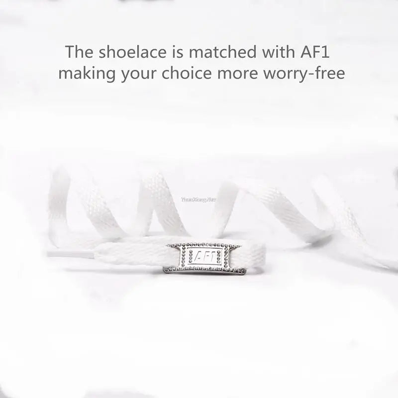 Original AF1 Schnürsenkel-Kombination, weiße flache Schnürsenkel und Schuhdekoration, Anzug, Sneaker, Schnürsenkel, Air Force One, Schuhzubehör.