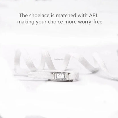 Original AF1 Schnürsenkel-Kombination, weiße flache Schnürsenkel und Schuhdekoration, Anzug, Sneaker, Schnürsenkel, Air Force One, Schuhzubehör.