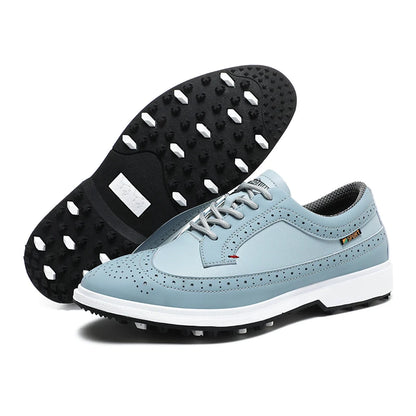 Fashion Men Golf Shoes Leather High-Quality Sports Shoes Non-Slip Waterproof Golf Professional Training Shoes Large Size 39-47.
