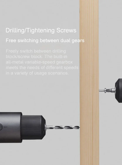 Neue Xiaomi Mijia Bürstenlosen Bohrmaschine Schraubendreher Smart Home Power Tool Typ-C Wiederaufladbare Multifunktionale Akku-bohrschrauber