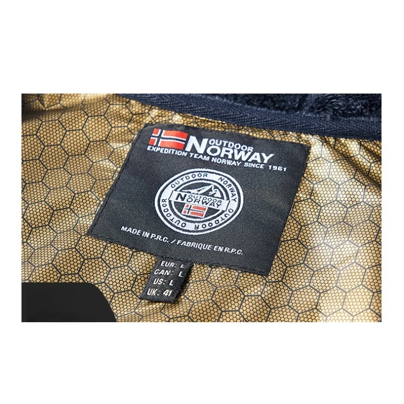 CHUJIE Men's autumn and winter fleece fashion graphenewarm hooded jacket outdoor hiking sports with thick fleece cardigan jacket