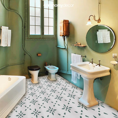 1pc/10pcs Floor Tile Sticker Self Adhesive Floor Sticker Vinyl Non-slip Floor Tile Sticker Wall Sticker Waterproof 20cm x 20cm