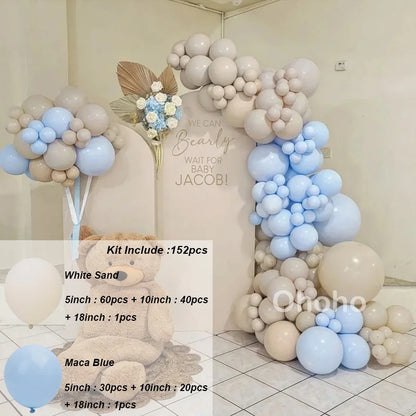 Kaffeebraun Beige Ballon Girlande Bogen Kit Oh Babyparty Dekoration Rustikale Hochzeit Kindergeburtstag Party Taufe Taufe