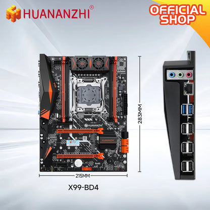 HUANANZHI X99 BD4 with E5 2680 V4 LGA 2011-3 X99 Motherboard Support DDR4 Combo Kit for High-End Gaming And Professional Use.
