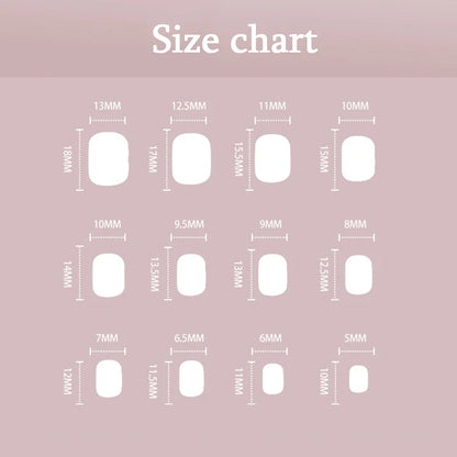 Y2K Black White Hand Drawn Comic Design Wearable Mini Short Fake Nails Full Cover Finished False Nails Press on Nails with Glue.