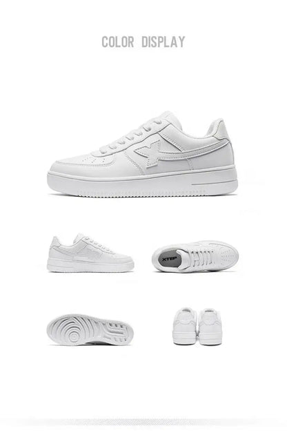 Xtep Skateboarding Shoes Non-Slip Wear-Resistant Casual White Couple Skate Sneakers Male Female Luxury Brand Shoes 881219319851