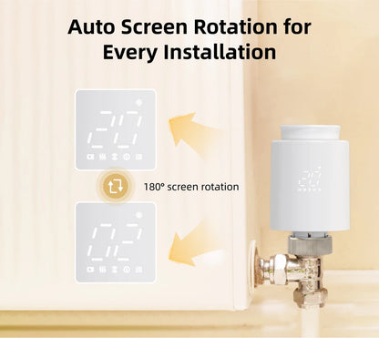 EZAIOT Smart Tuya Wifi/ZigBee3.0 Radiator Actuator TRV Programmable Thermostatic App Remote Temperature Controller Alexa Google.