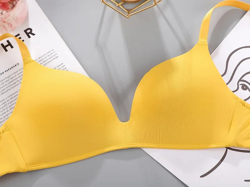 Women Seamless Bra Sexy No Wire Push Up Underwear Girls Students Breathable Thin Bras Sujetadores Sexys Ropa De Mujer Лифчик 브라