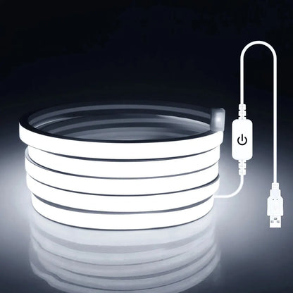 5V COB Strip USB LED Neon Light Dimmable Silicone Tube Neon Tape Waterproof Ribbon For Outdoor Bathroom Cabinet TV Room Decor.