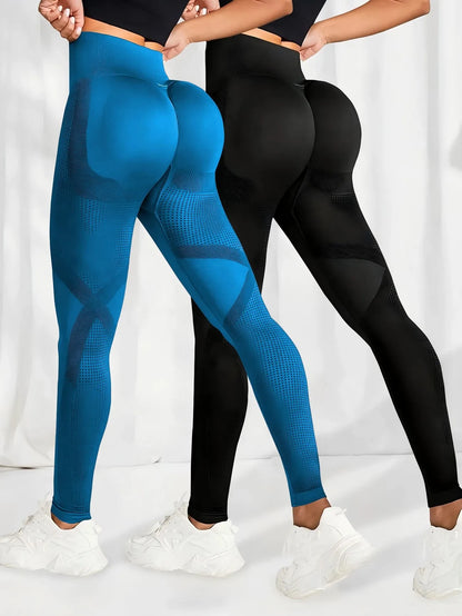 Atmungsaktive Yoga-Leggings mit hoher Taille für Damen, einfarbig, Bauchkontrolle, Sportbekleidung, bequeme Fitness-Studio-Strumpfhose, Activewear.