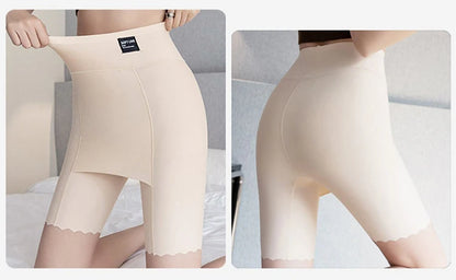 Women's plus Size White under Skirt Shorts Summer Seamless Protective Spandex Safety Hip-up Skirt Underpants Large Size