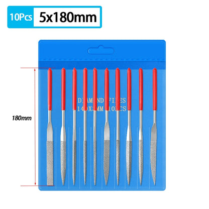 Diamant-Mini-Nadelfeilen-Set für Zimmerei, Schmuck, Stein, Glas, Metall, Keramik, Politur, Schnitzerei, DIY, Handwerk, Holzbearbeitung, Handwerkzeuge