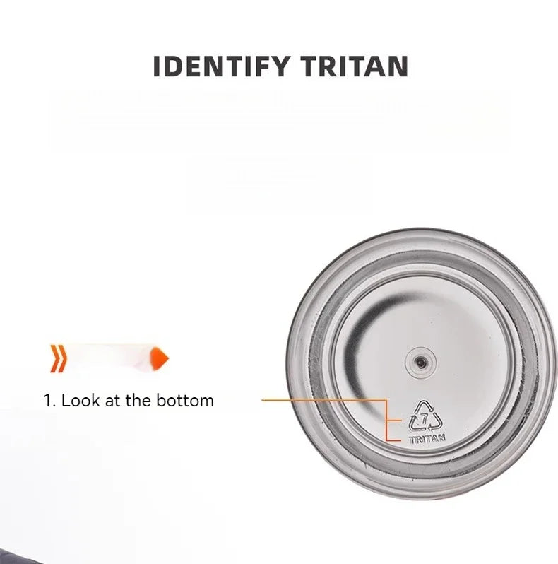 Portable Sports Water Cup For Men Tritan Material One Key Open Cover Fitness Cups High Temperature Seal Leakproof Kettle.