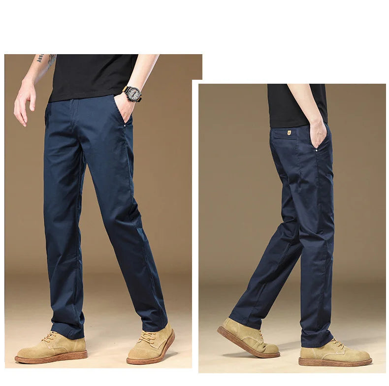 2024 Autumn New Men's Pants 97%Cotton Solid Color Work Wear Casual Pant Wide Korean Y2k Clothing Jogger Cargo Trousers Male.