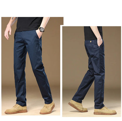 2024 Autumn New Men's Pants 97%Cotton Solid Color Work Wear Casual Pant Wide Korean Y2k Clothing Jogger Cargo Trousers Male.