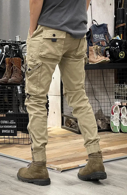 American Style Men's Workwear Pants Straight Leg Outdoor Tactical Casual Trousers Spring Autumn Cross-Border Loose Fit Long Pant.