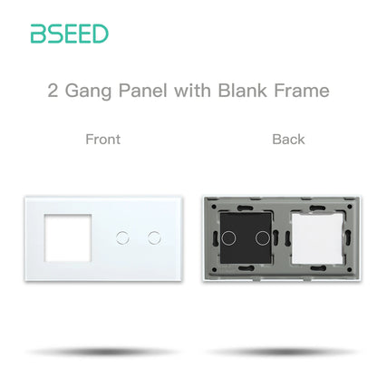 BSEED Wifi 1/2/3Gang Touch Smart Switches Funktion Teile Tuya Smart Leben App Kompatibel EU Buchse glas Front Panels Ersatzteile.