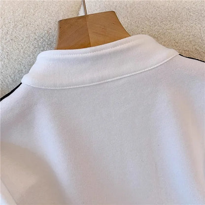 Pant Set Women Two Piece Sets Denim Splice Zipper Matching Sets Casual Coats Wide Leg Long Pants Lace Up Elastic Waist 2025.