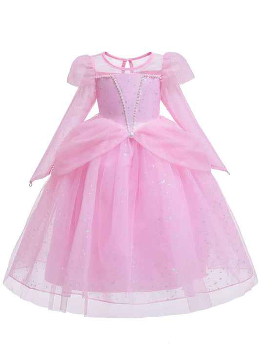 Baby Mädchen elegante Einhorn Blumen Grafik druck Mesh Kleid Kleid Kleidung für Leistung Party Geschenk Mädchen Frühling/Sommer.