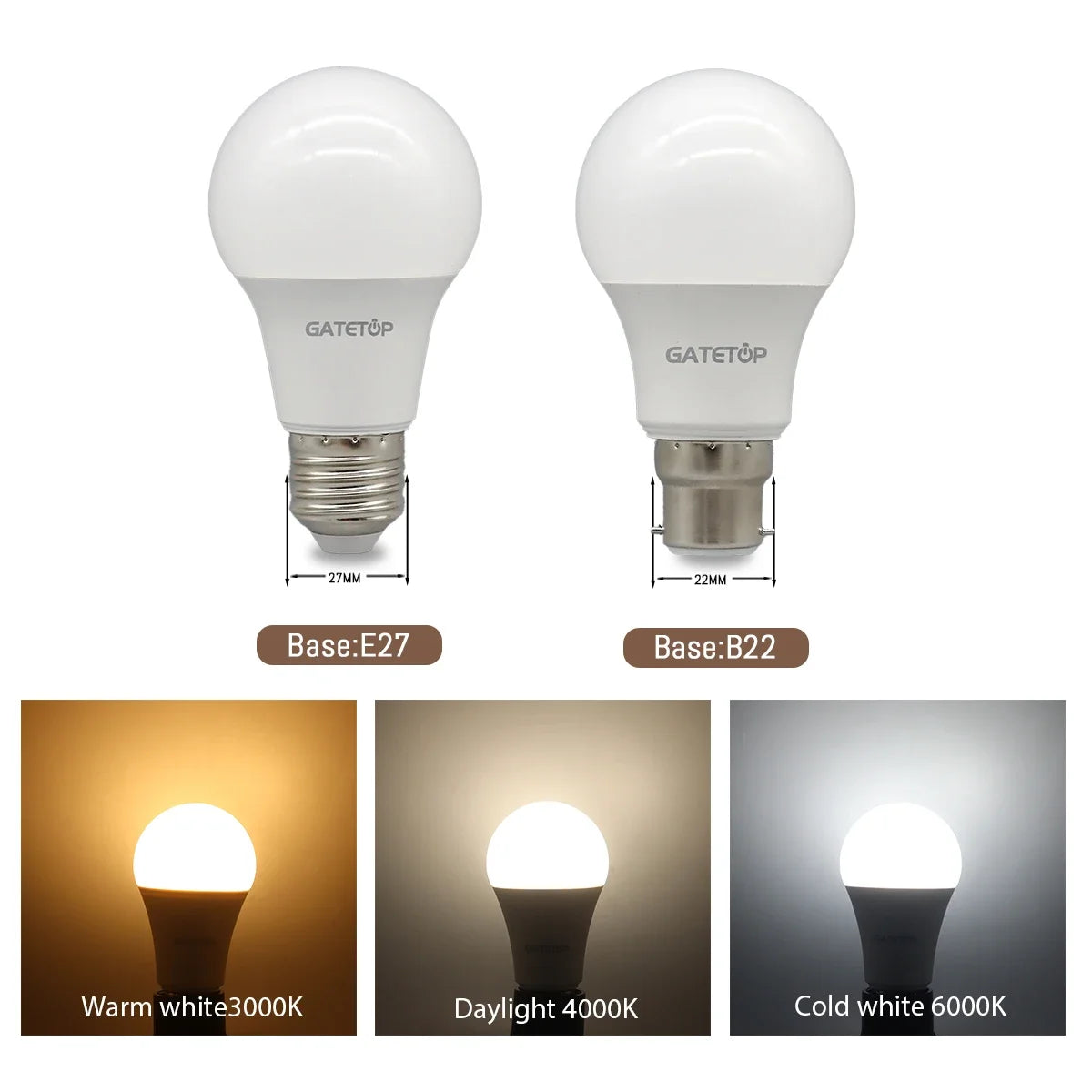 1/10PCS Energiesparlampe E27 B22 Lampen A60 A80 AC220V 230V 110V LED-Licht 20W 18W 24W für Home Derection Wohnzimmerbeleuchtung.