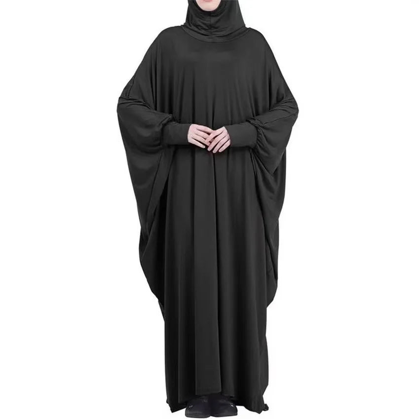 2025 New Ramadan Eid Hooded Muslim Abaya Women One Piece Amira Prayer Garment Hijab Dress Turkey Kaftan Robe Maxi Gown Clothing.
