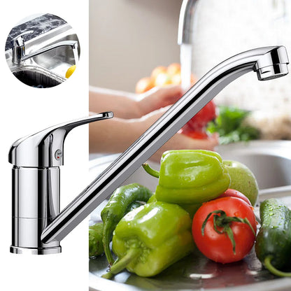 Faucets Kitchen Standing Faucet Bathroom Faucet Single Handle Basin Taps Hot & Cold Water Tap Chrome Plated Sink Faucets