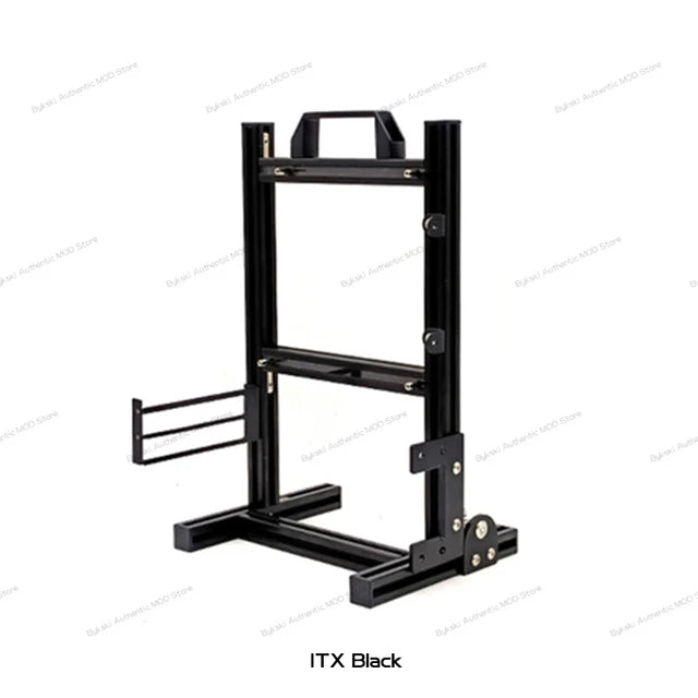 DIY Computer Open Frame,Vertical ATX/ ITX / MATX Gamer Cabinet Aluminum,Modding Desktop Gaming PC Case Water Air Cooler