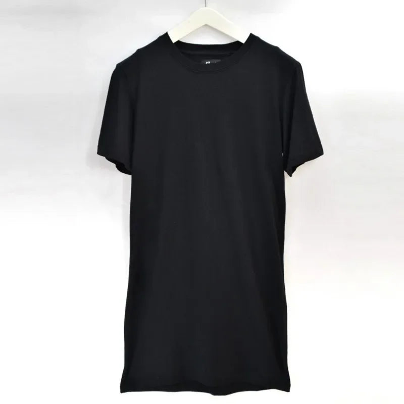 2025 Brand Men's Cotton Clothing White Long T Shirt Hip Hop Men T-Shirt Extra Long Length Man Tops Tee Long Line Tshirt For Male.