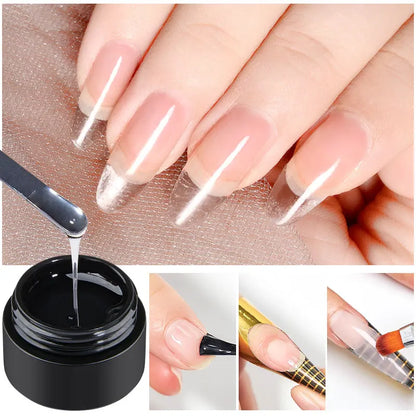 Mtssii 8ML Quick Extension Nail Gel Vernis Nude Milk White Gel Nail Polish UV Semi Permanent Nails Art For Manicure Tools.