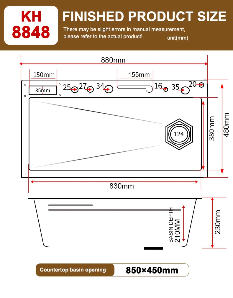 Edelstahl-Wasserfall-Küchenspüle, extra groß, Einzelschlitz, Digitalanzeige, Wasserhahn-Set, Tassenwaschbecken, Waschbecken, 100 x 50 cm