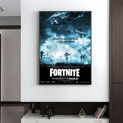 1pc F-Fortnites Poster HD art sticky wall waterproof home living room bedroom bar aesthetic decoration