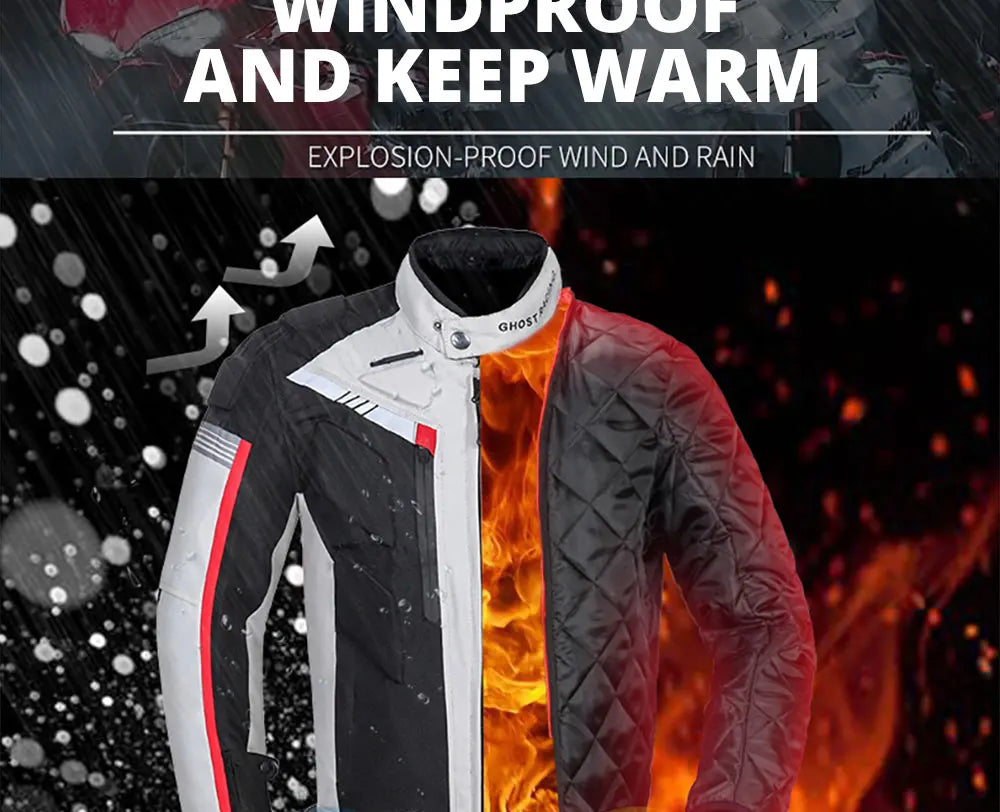 Waterproof Motorcycle Jacket Pant Suit Cold-proof Motorbike Jacket Men Motocross Riding Clothing CE Protective Gear Size M-5XL.