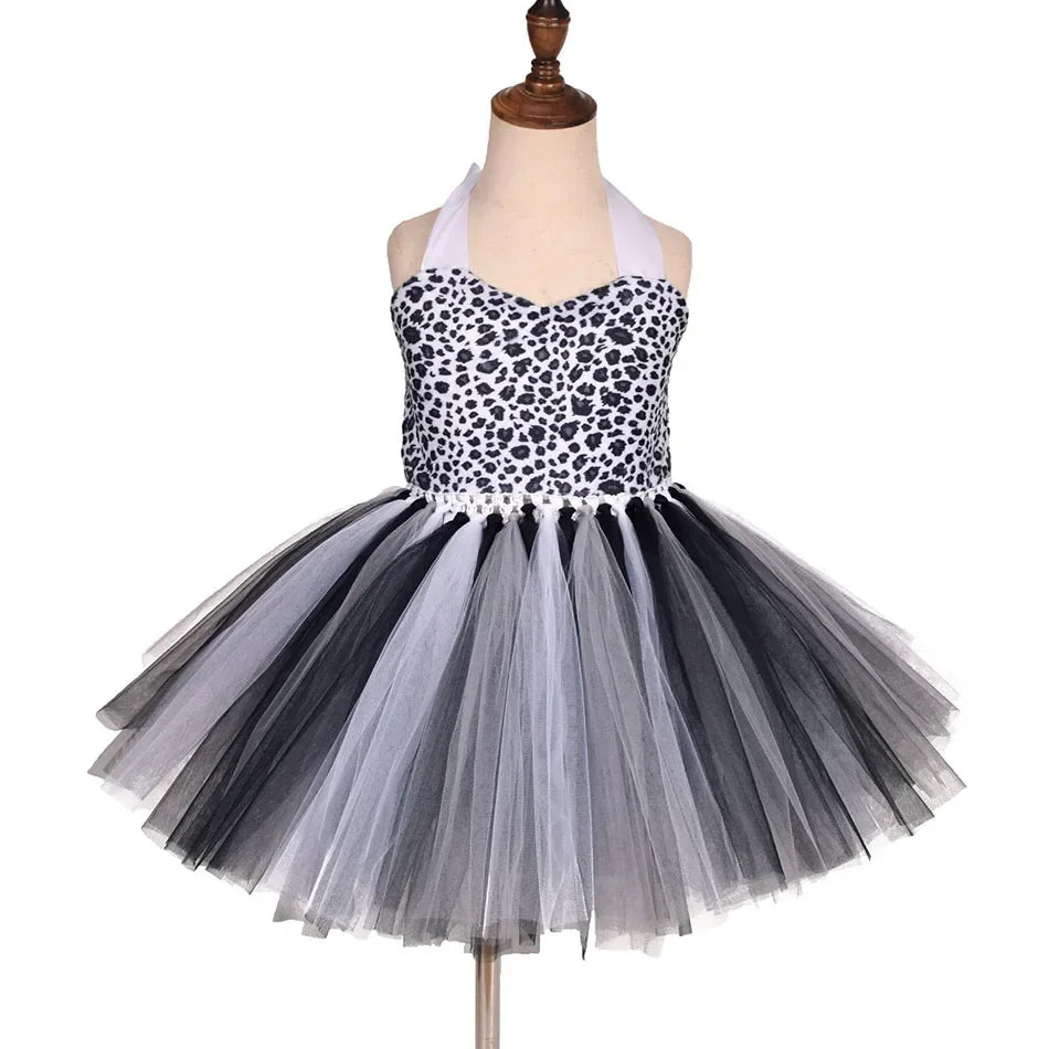 Halloween Tier Cosplay Kostüm für Kinder Wald Thema Kühe Tiger Giraffe Leopard Zebra Tutu Kleider Performance Tanz Sets
